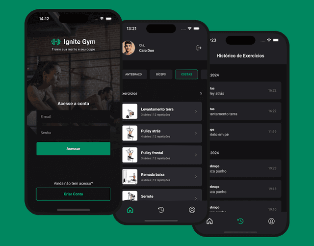 React Native Ignite Gym Tracker App